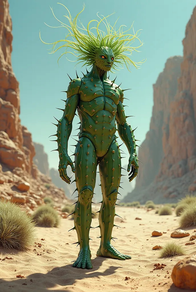 Fantastic humanoid human cactus