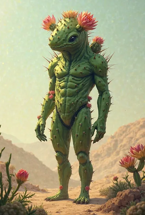 Real fantasy humanoid cactus