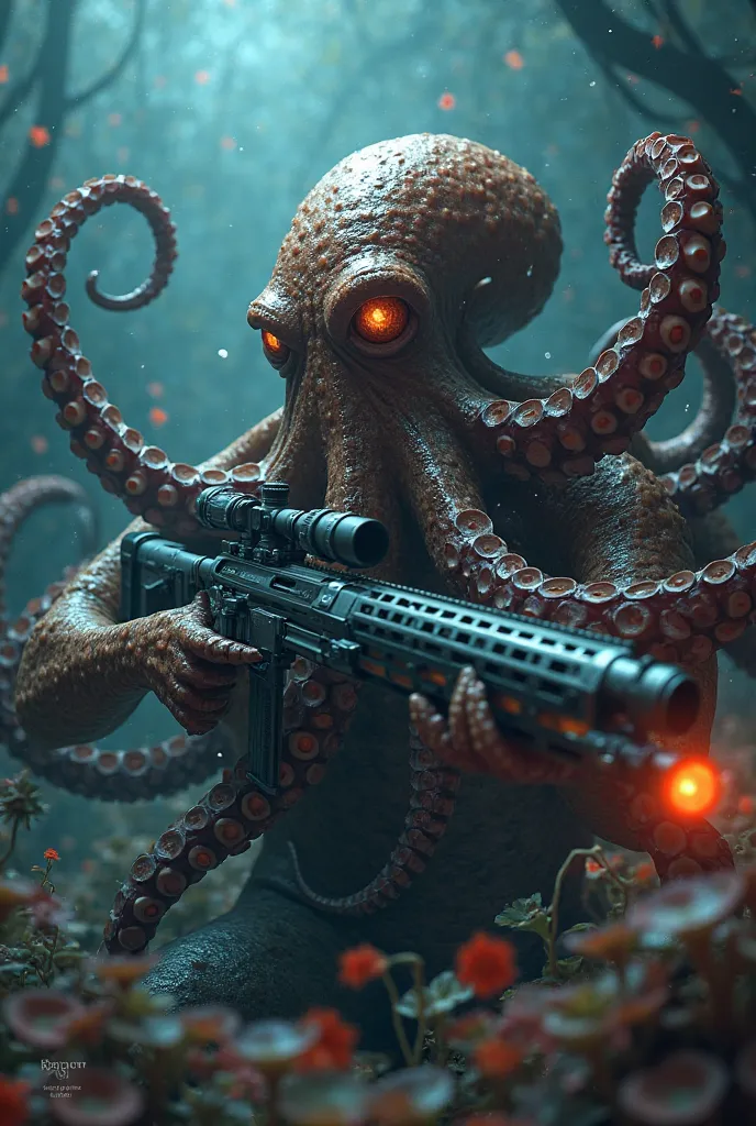 octopus with awp in hand