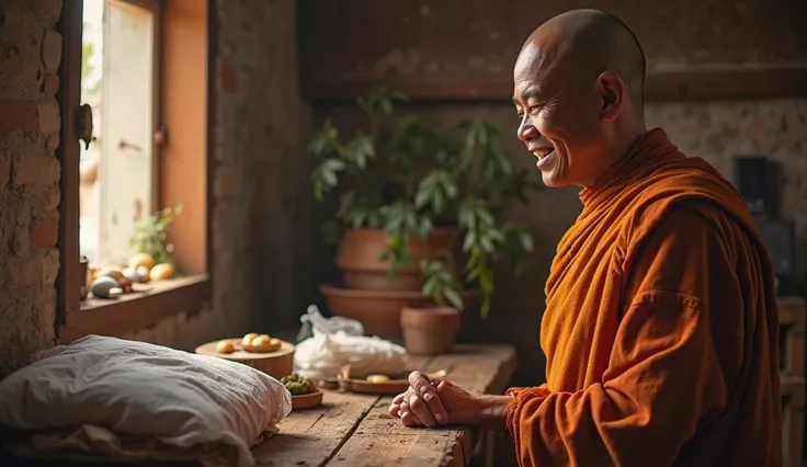 The monk smiled gently, not angry, just talked about cause and effect and how to show the error
A package of high-quality fabric was placed in front of Mrs. Somsri, but the engineer accepted it and advised her to go help people