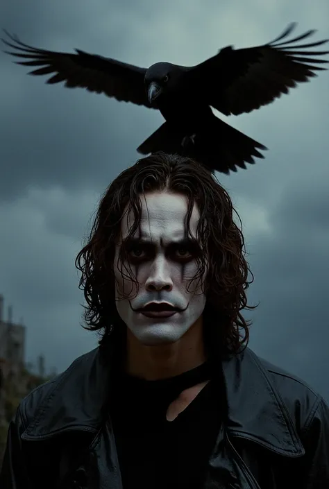 BrandonLee with a Crow flying around 