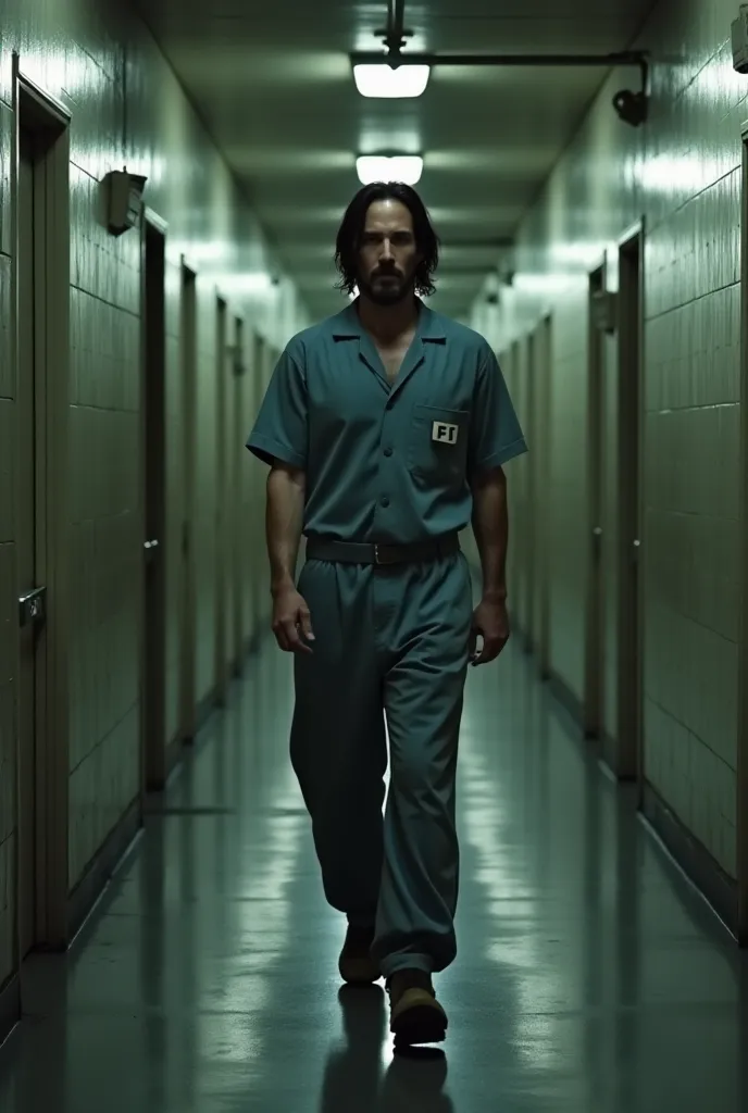 Keanu Reeves strode down the narrow prison hallway, his prison uniform hanging loosely on his frame. His movements were deliberate, each step echoing in the silence of the corridor. His eyes, cold and unblinking, scanned every corner, every shadow—he wasn’...