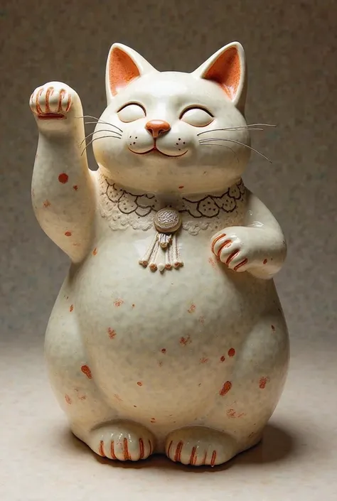 Statue of 'Manekineko' or Cow Cat