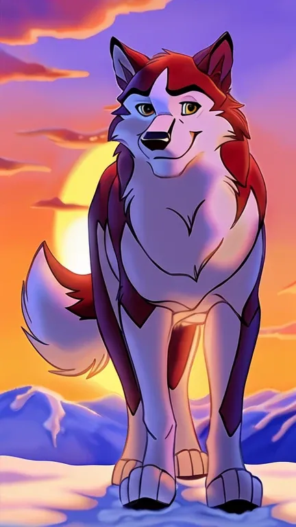 kodiak (balto), red fur, solo, full body, wild, detailed, detailed eyes, quadruped, male, young adult, wolf body, wol background, sunset, smile, front view, paws, marjani, ass visible cmar sweet dick visible ass butt visible cute ass ass ass ass ass asss a...