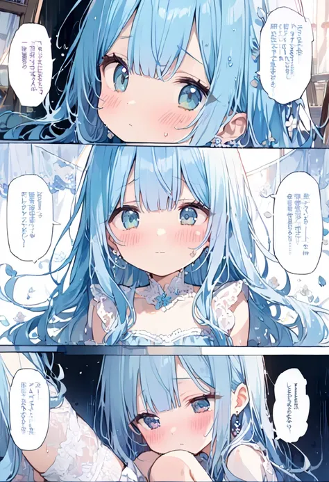 masterpiece, best quality, extremely detailed, (illustration, official art:1.1), ,(((( light blue long hair)))), ,(((( light blue long hair)))),light blue hair, , long hair ((blush)) , cute face, big eyes, masterpiece, best quality,(((((a very delicate and...