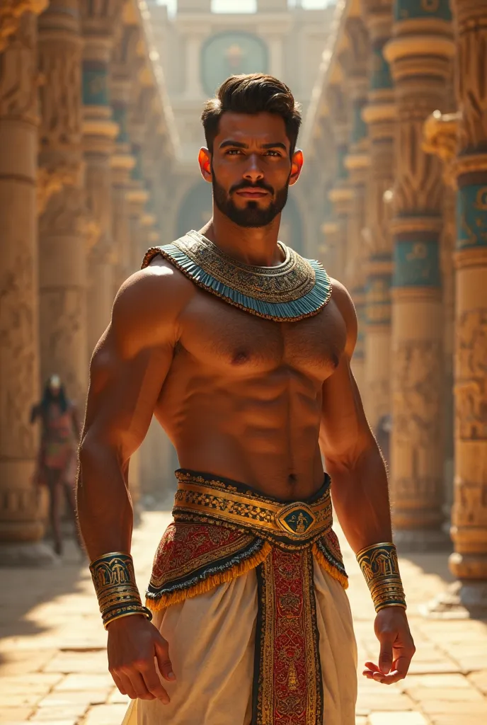 Young adult boy Egyptian prince of Egypt tan sunkissed handsome