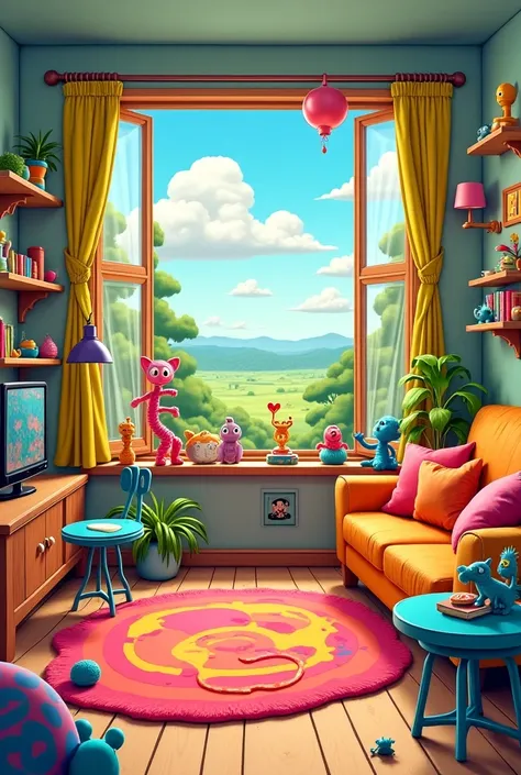 Cartoon living room 