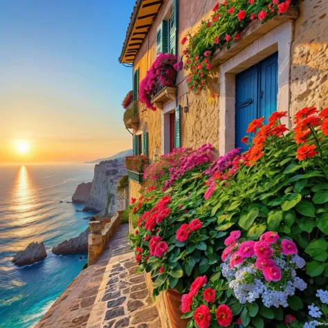 Nice, France, 
Beautiful sea in Nice,
Brightly colored and dazzling flowers, 
beautiful nature and cityscape, 
beautiful flowers, 
The sun rises, 
NICE morning, 
beautiful digital art, 
adorable digital painting, 
beautiful digital artwork, 
very beautiful...