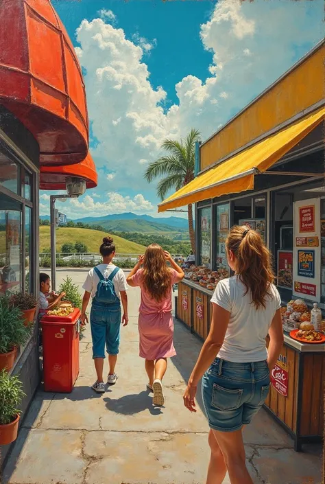 Draw subject paintings away from fast food