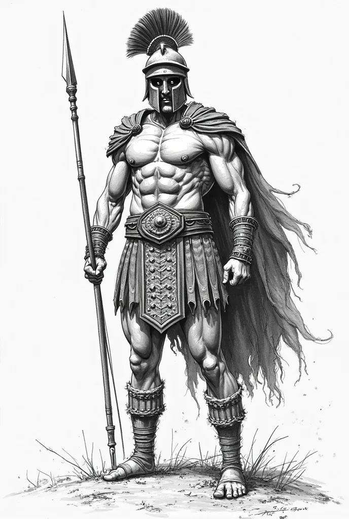 I want to do a tattoo, create a spartan sketch 