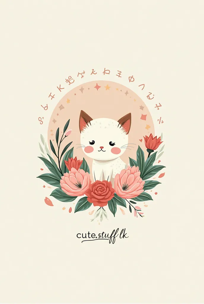 Create a majestic,beautiful logo for "cute.stuff.lk"