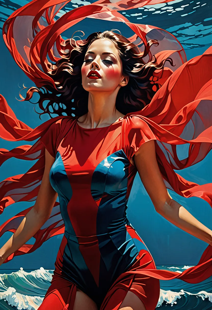 Abstract Woman Painted in Red and Blue Paint, by Sam Spratt, Alberto Seveso and Dan McCaw, Behance Favorite, Behance. Polished, by William Berra, Best of Behance, by James Paick, by Alberto Seveso, Saatchi Art, Masterpiece; Behance HD, Kai Fine Art, Detail...