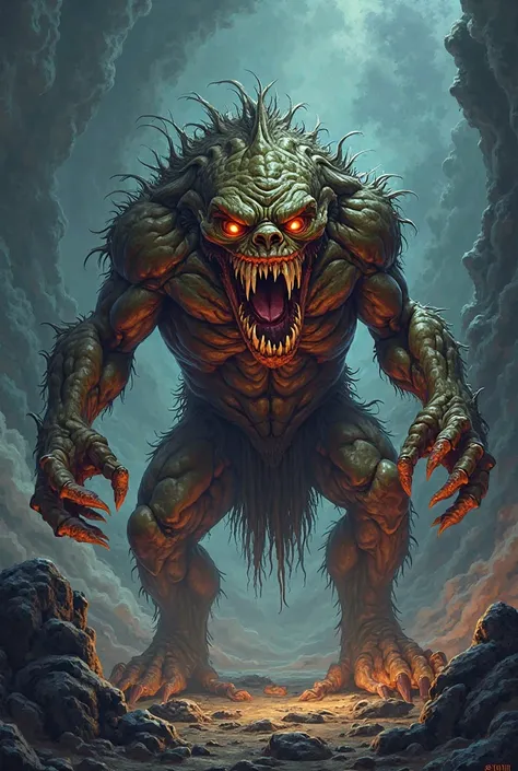 an 2D illustration-style image of a monster for a collection card image