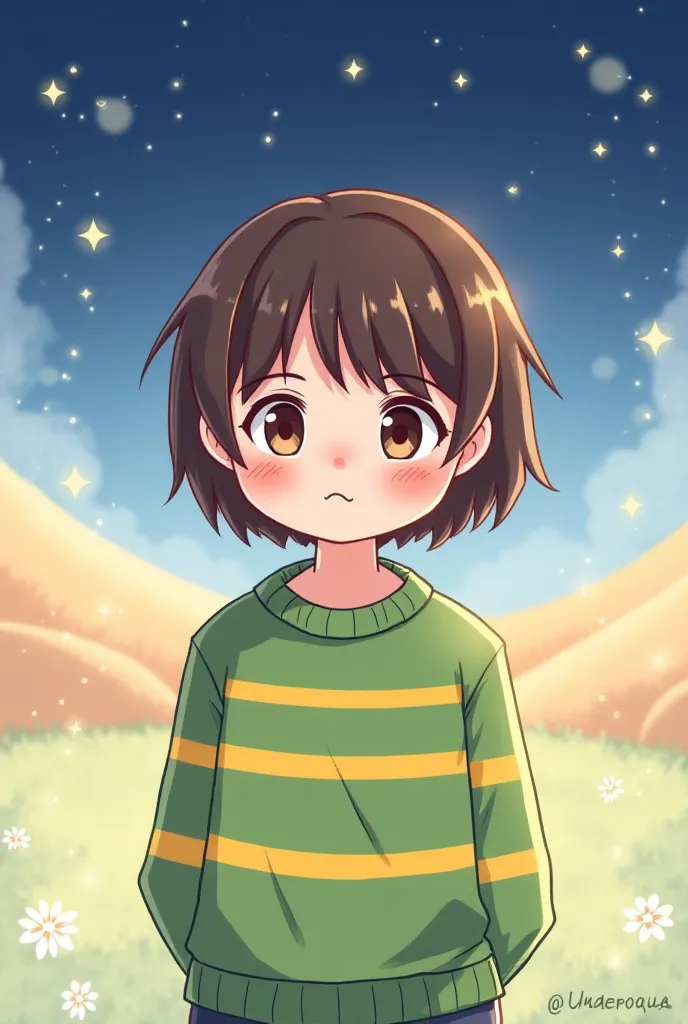 Create an image of Chara from Undertale 