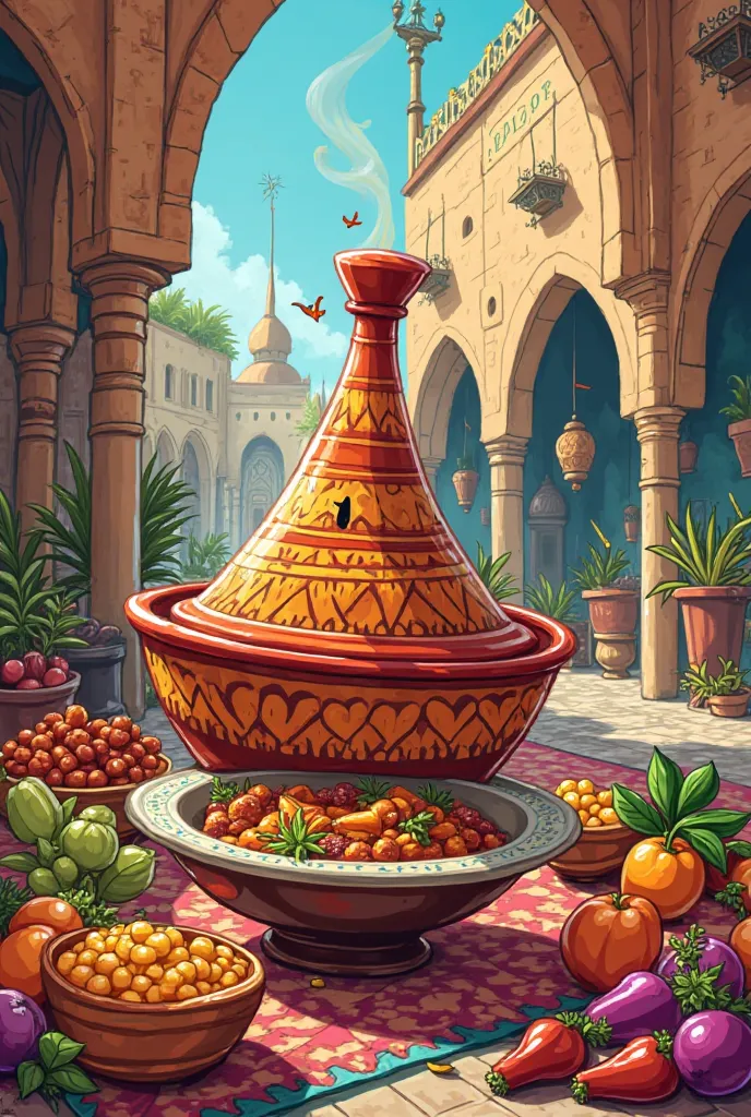 Moroccan tajine invites you to taste Moroccan cuisine in a comic way 