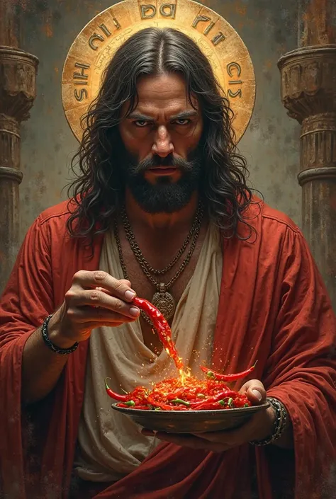 Biblical mobster Jesus who eats chillies