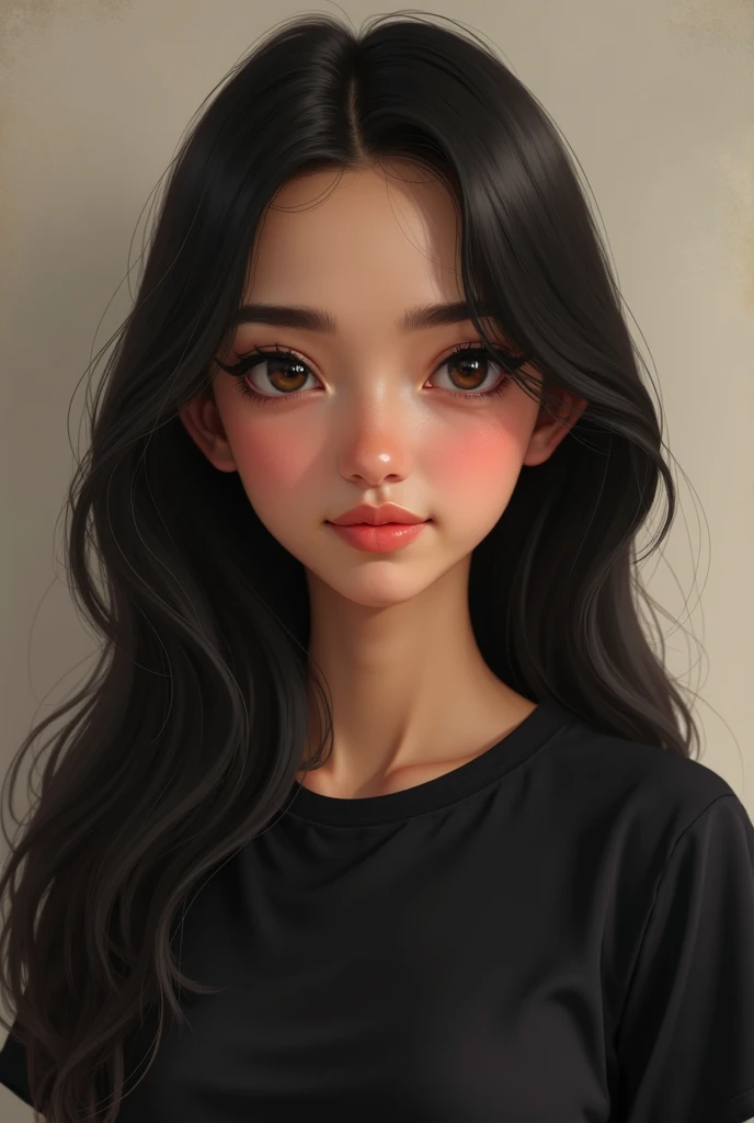 I want a picture that looks like me. I am a 21-year-old girl. I am 164 and I weigh 71. My hair is long and soft and my skin is white.. I have black and wide eyebrows, and I have big cheeks.. . I have narrow and hazel eyes. My lips are small. I want him to ...