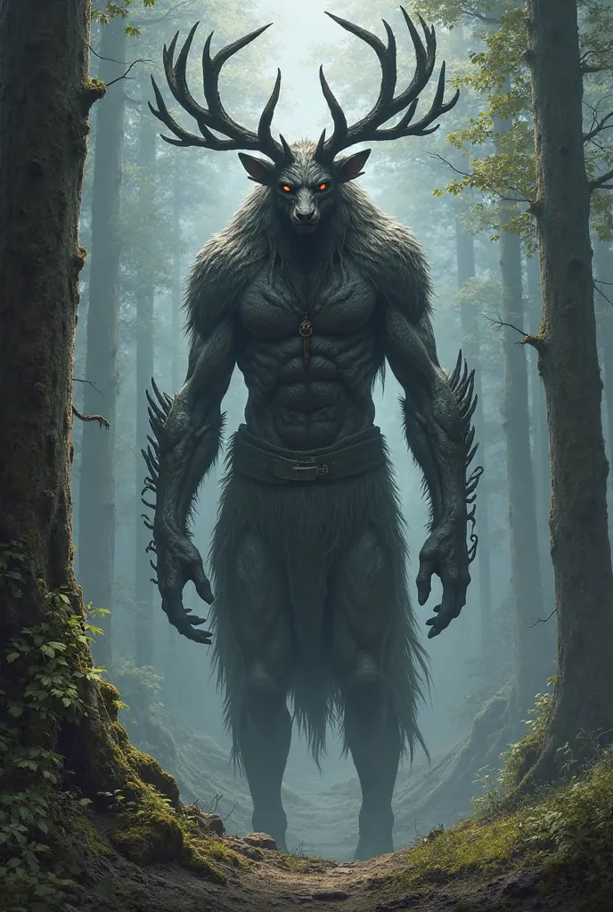 A handsome wendigo with a man look