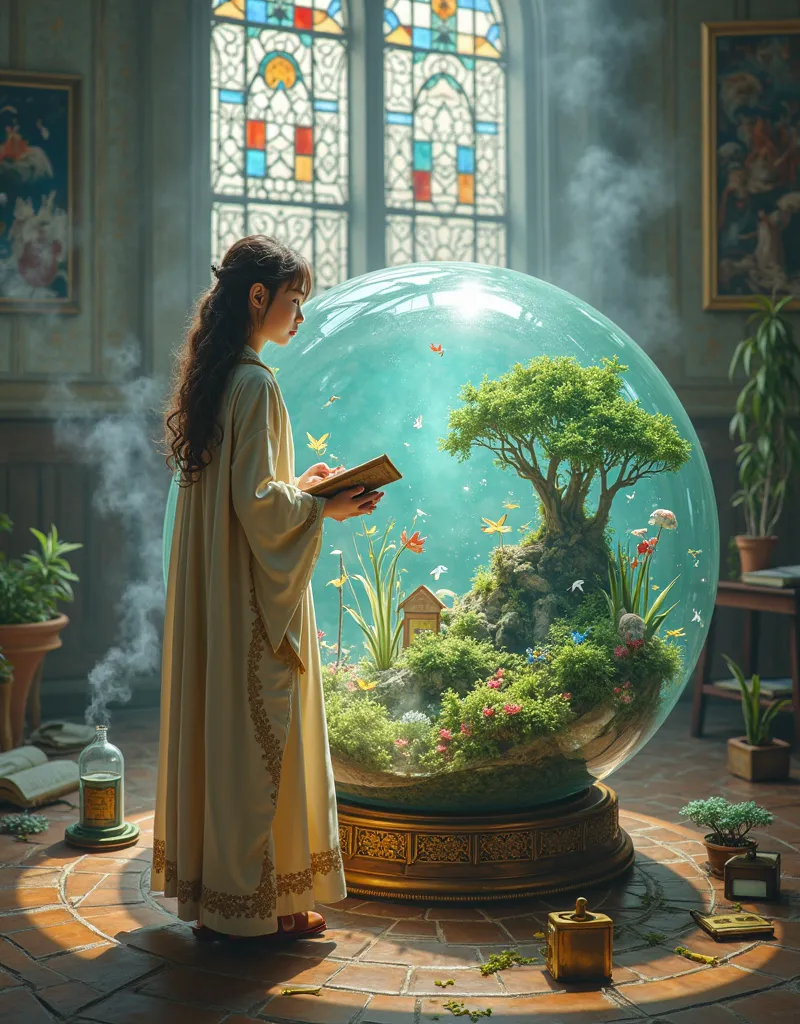 Divine Harmony: A Priestess and the Enchanted Ecosystem"
In this award-winning photo masterpiece, a solo girl stands in a dynamic action pose, surrounded by an ultra-detailed and vibrant environment. The HDR, UHD, and 16K resolution capture every mesmerizi...