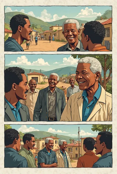 4 sides comic strip about nelson mandela anecdote