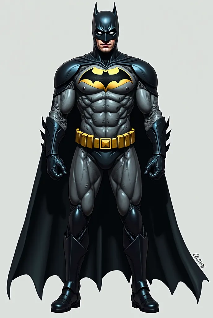 This concept outlines my ideal live-action Batsuit. The cowl combines Christian Bale's shape with shorter ears inspired by Ben Affleck, featuring a brow line and eye holes reminiscent of Michael Keaton, all scaled to Affleck's proportions. The neck piece m...