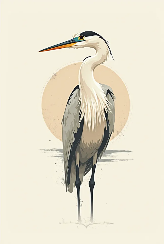 Logo with a heron
