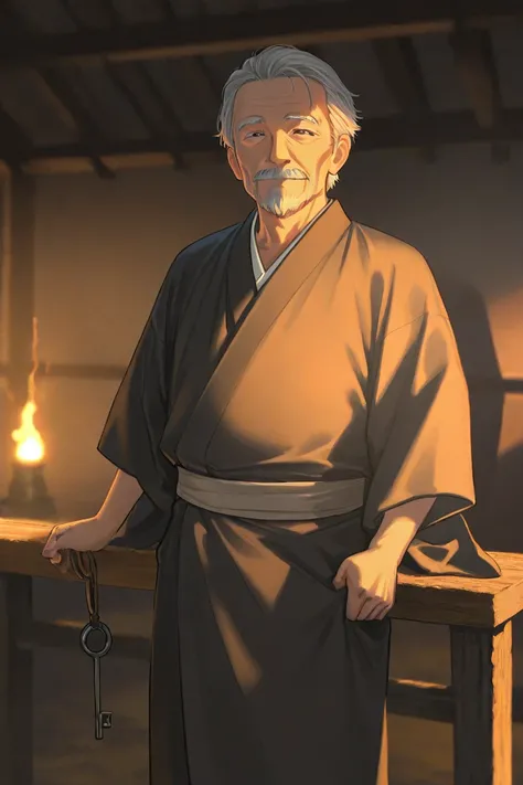 old man,blacksmith,Kimono