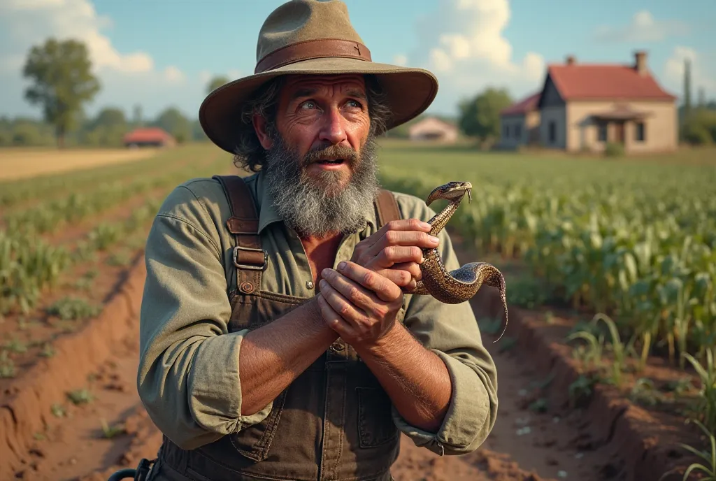 farmer get bit by snake