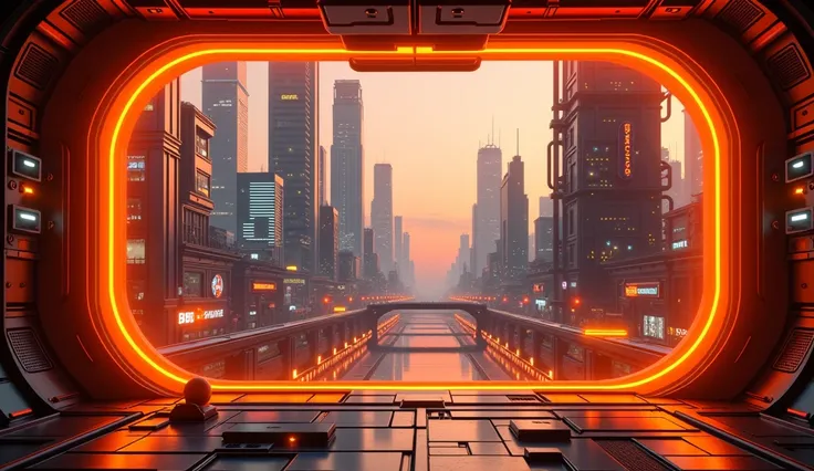 highly detailed cyberpunk cityscape inside an orange tablet capsule,  glowing neon lights ,  futuristic architecture ,  cutting-edge technology , complex details, cinematic lighting, bright colors, 8 k, hyperrealistic, photorealistic, complex details,  Mas...