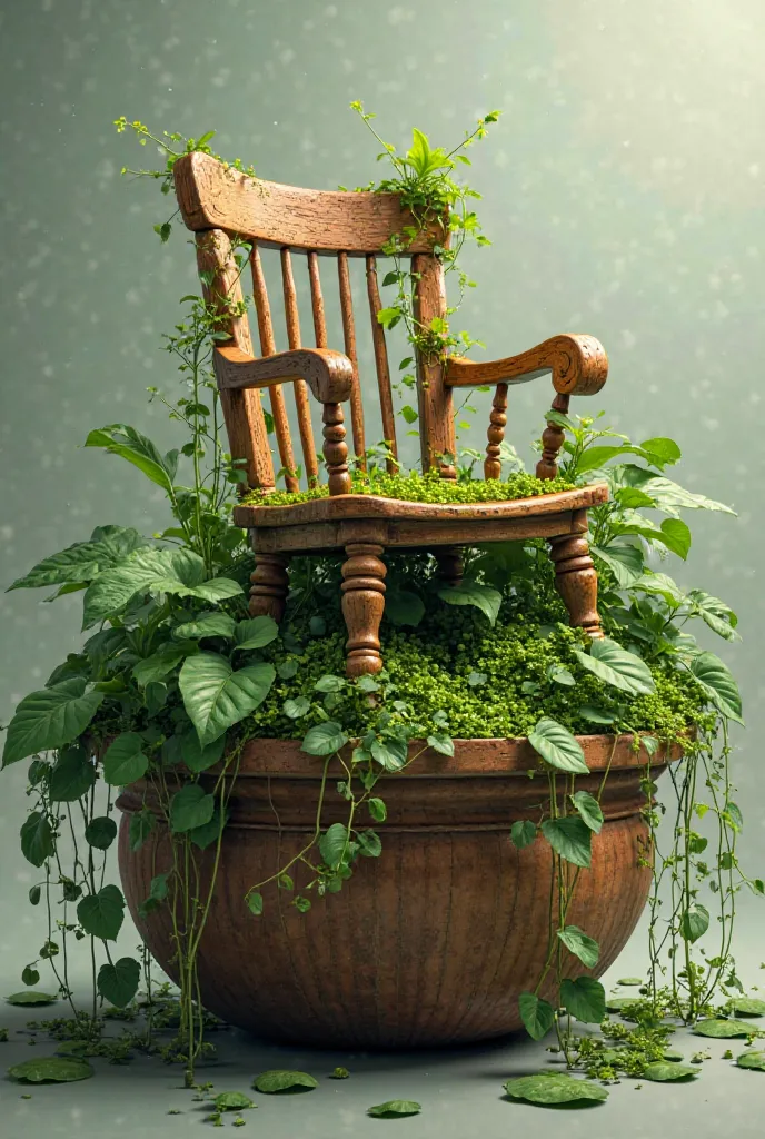 A chair in a pot