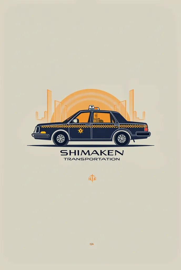 Make me ang taxi logo named shimaken transportation