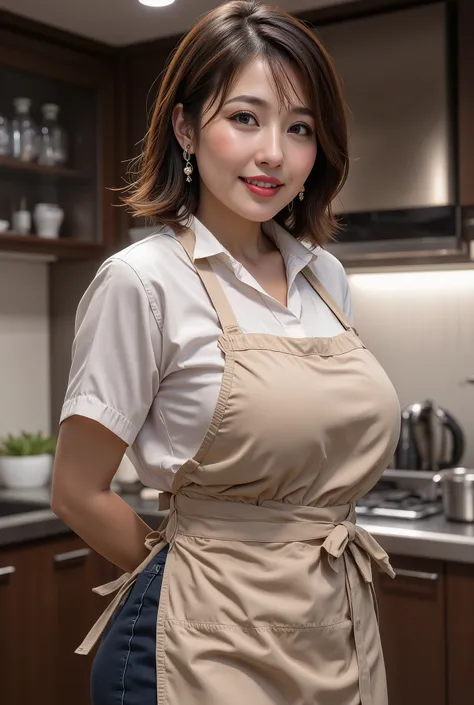 (nsfw), (RAW photo), (realistic), (photorealistic), super high definition, masterpiece, Highest quality, portrait, facial portrait, perfect lighting, detailed lighting, dramatic shadow , ray tracing, 1 beautiful Japanese mature woman , 40 years old, ri...