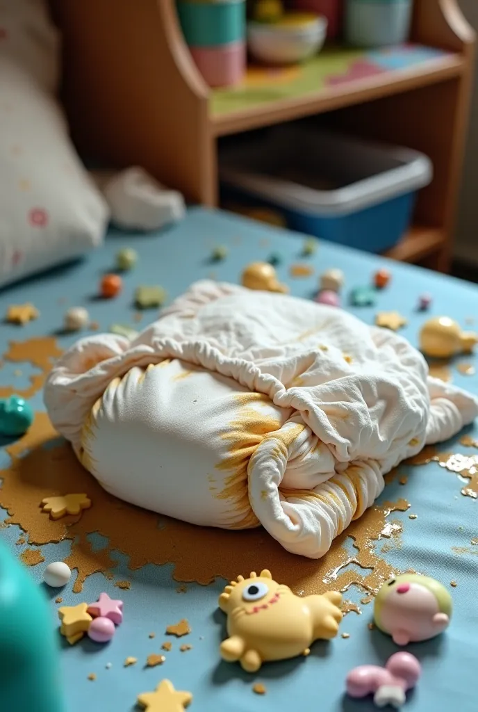 Diaper with poo