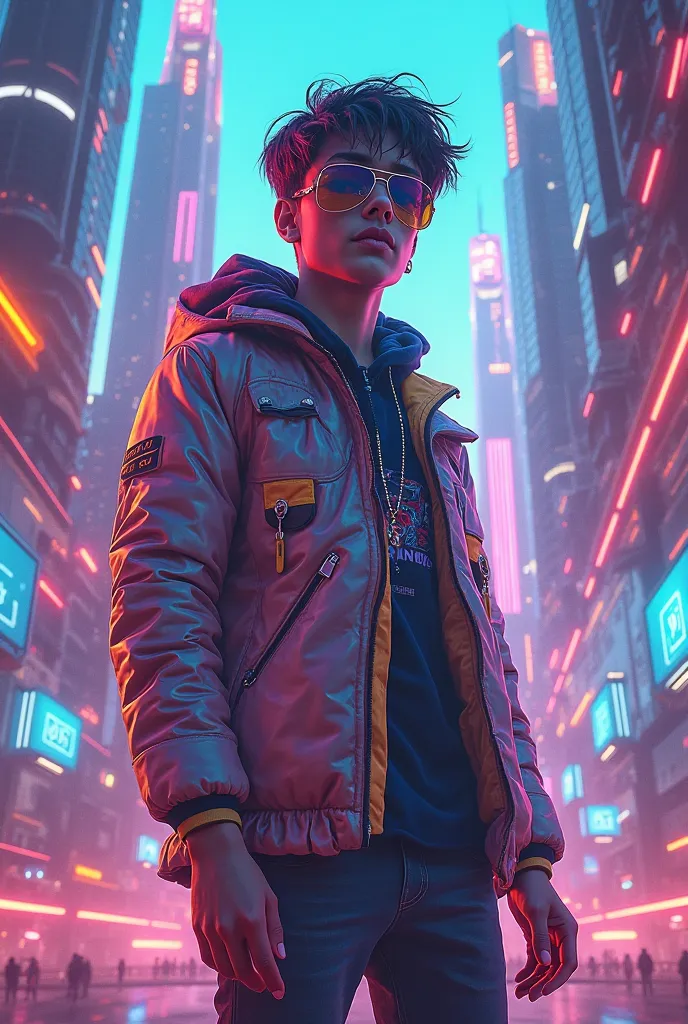 futuristic poster background youth