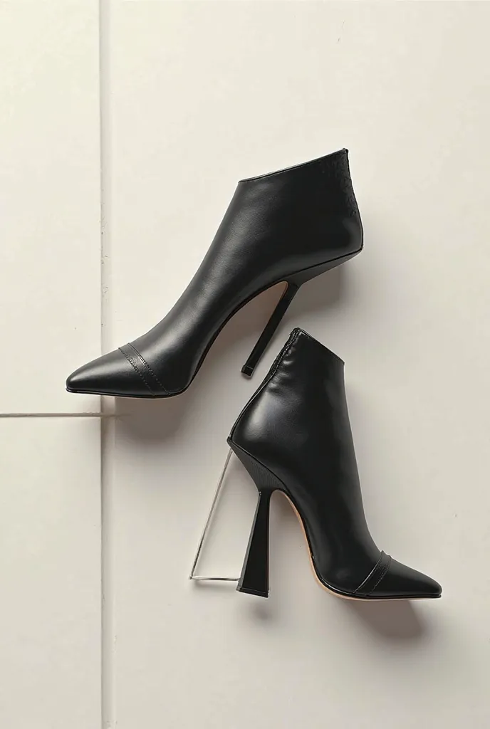 shoe heels with long square toe shape top view