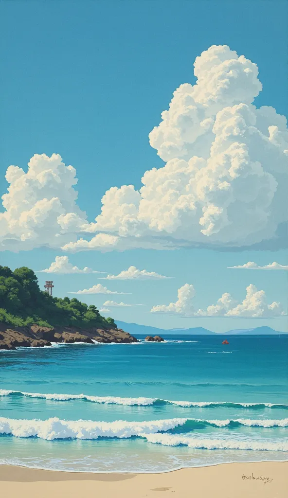 Hirhiroshi nagai painting. Landscape 