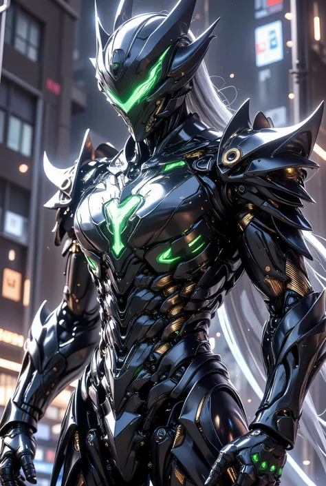 Design a highly detailed image of an advanced black vibranium alien armor with human muscle pattern design on armour, designed for a futuristic muscular male warrior. The armor should feature sleek, aerodynamic lines and an intricate pattern that suggests ...