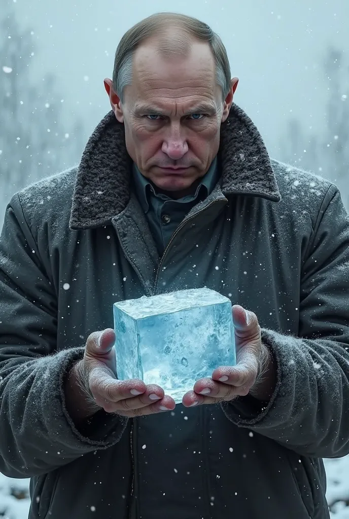 VLADIMIR PUTIN holding ice