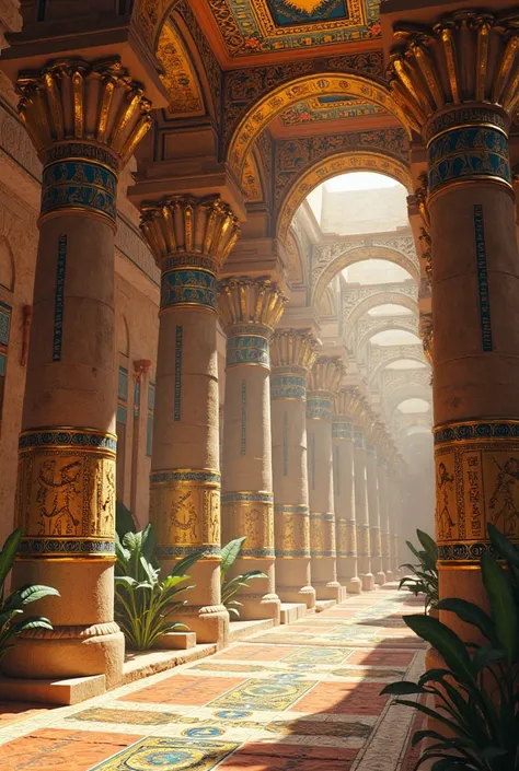 I want pictures of the design of ancient Egypt's interior design spaces 