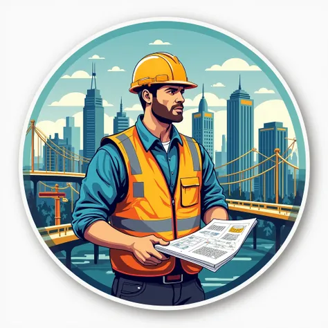 create sticker about civil engineering