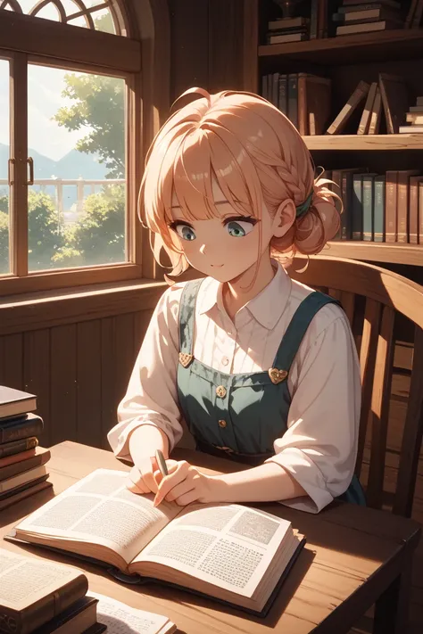 Quiet image of a young girl reading a book
Quiet impression