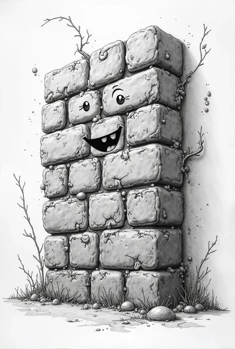 crie um muro em forma de cartoon, Written CONEXOES BRX EVERYTHING IN GRAPHITE FORM