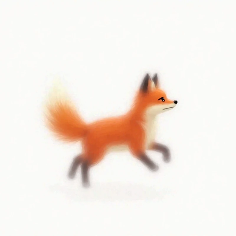 vector of a little fox running, abstract, simple shapes, elegant art, seriousness, no blood, completely white background, high quality image, 4k image, Minimalismo, pngAbstrato, Ultra HD, Qualidade, Detalhes altos, Alta qualidade, Modelo HD, Melhor qualida...