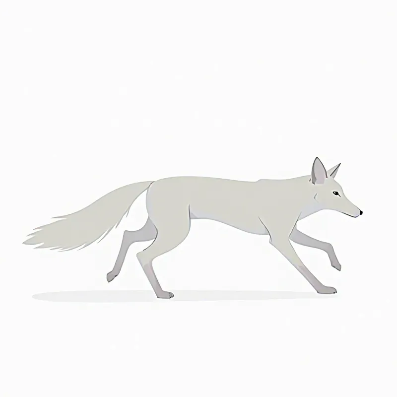 vector of a little fox running, abstract, simple shapes, elegant art, seriousness, no blood, completely white background, high, Minimalismo, png, Abstrato, logo, vector of a slim fox