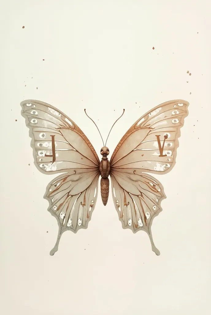 Butterfly drawn using the letters M A J