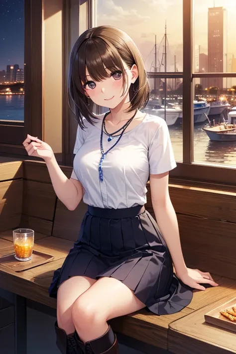 anegasaki nene, shiny brown short hair, beautiful brown eyes, smiling face, sparkling pupils, (fine grain), highly detailed eyes, highly detailed face, highly detailed eyes,, (masterpiece:1.2, best quality), ((only1 girl)), cowboy shot,cowboy shot,, 




w...