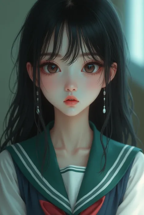 korean schoolgirl with face like face on