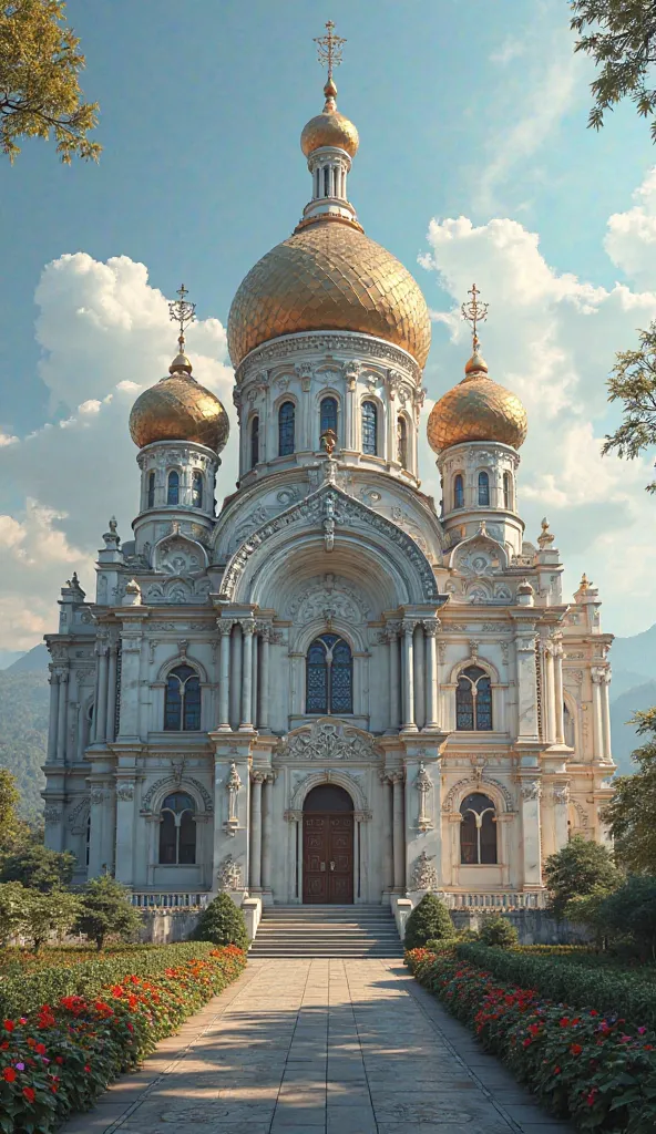 Create images of churches and temples around the world,  in the present day, Realistic image, I&#39;m 8k. 