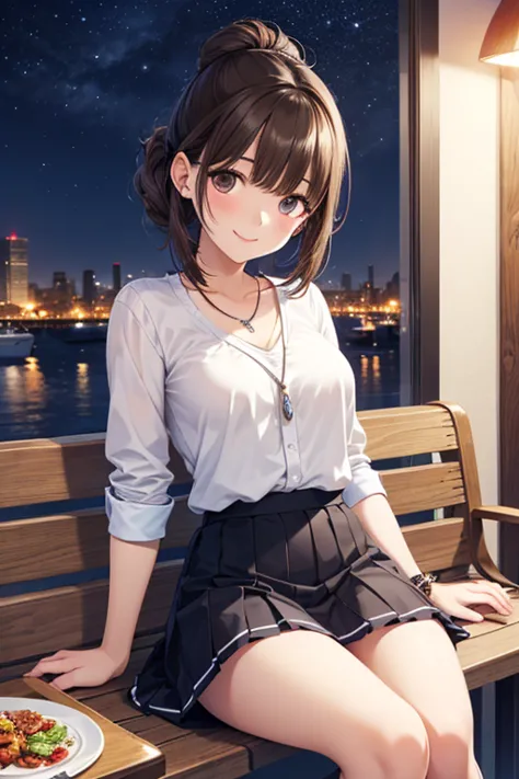 anegasaki nene, shiny brown short hair, beautiful brown eyes, smiling face, sparkling pupils, (fine grain), highly detailed eyes, highly detailed face, highly detailed eyes,, (masterpiece:1.2, best quality), ((only1 girl)), cowboy shot,cowboy shot,, 




w...