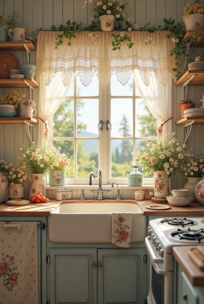 Vintage style kitchen decor for spring 